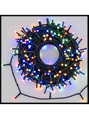 Catena solare 25 m, 500 led multicolor, doppia alimentazione