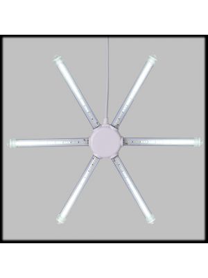 Meteora natalizia con 6 tubi Ø 47 cm 324 led bianco ghiaccio