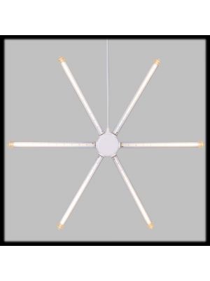 Meteora natalizia con 6 tubi Ø 67 cm 504 led bianco caldo