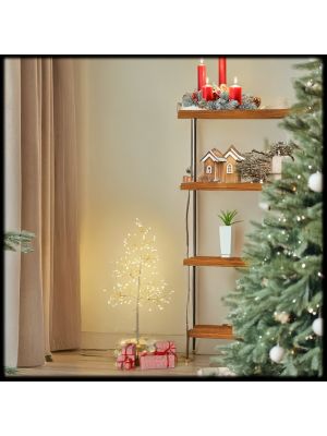 Albero di Natale bianco luminoso 45 cm, 150 Microled bianco caldo, uso interno