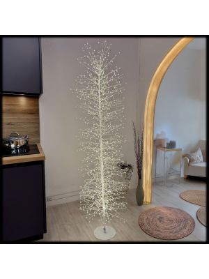 Albero luminoso bianco H170 cm, 1416 microled bianco classic