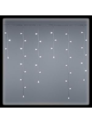 Tenda di luci con giochi di luce H90 cm, 140 led bianco ghiaccio
