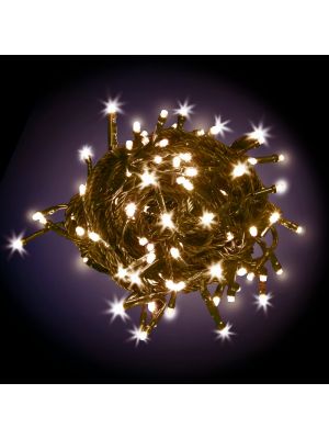 Catena luminosa a batteria 180 minilucciole led con memory controller timer - bianco caldo calssic