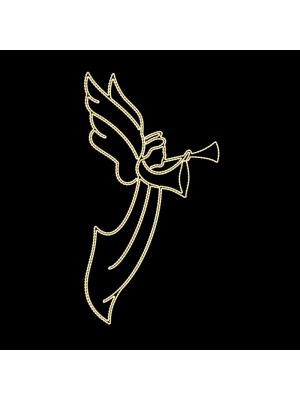 Decorazione natalizia laterale per lampioni 'Angel Small' - 120 x 200 cm