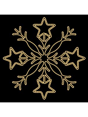 Motivo luminoso a Led fiocco di neve Starry Flake H 163 cm, bianco caldo
