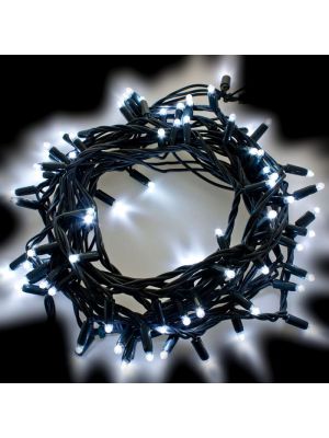 Catena di Natale 10 m - 120 Maxiled luce fissa - prolungabile - bianco ghiaccio