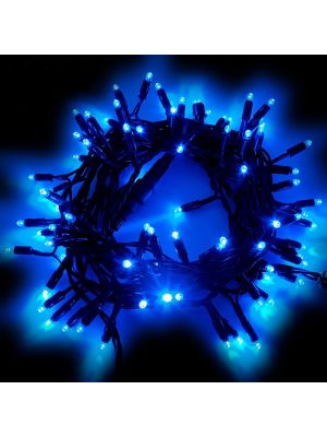 Catena di Natale 10 m - 120 Maxiled luce fissa - prolungabile - blu