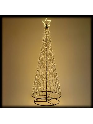 Albero 2800 LED minicluster, H 280 cm Ø 105 cm, bianco classic caldo