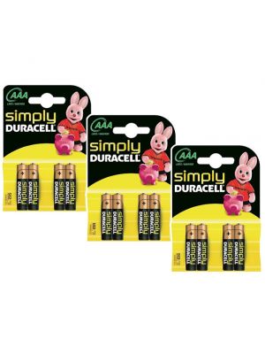 3 x confezione 4 pz. pile MINI STILO DURACELL