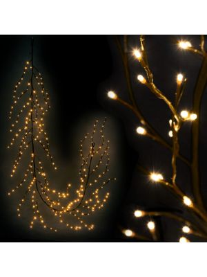 Decorazione luminosa ramo marrone H 3 m 288 led luce fissa bianco classic da esterno