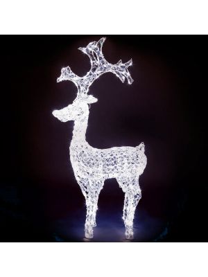 Renna di cristalli bianco freddo