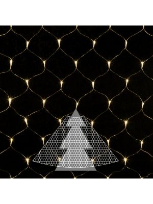 Decorazione rete luminosa per albero di natale 195 led con controller bianco classic vetrina