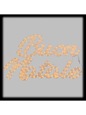 Scritta Buon Natale H57cm|230 led bianco tradizionale