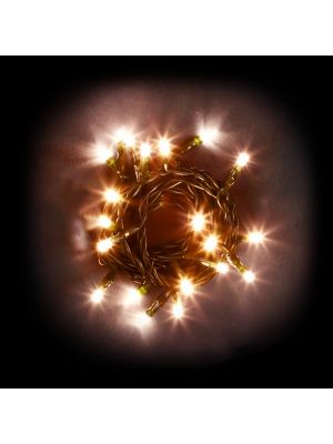 Catena 4 m luci di Natale - 40 mini bulbi led a luce fissa - reflex - bianco classic