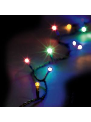 Catena luminosa di Natale 1 m - 10 mini bulbi led a luce fissa - reflex - multicolor
