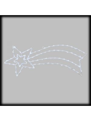Stella cometa effetto ghiaccio 90 Led, bianco freddo a batteria