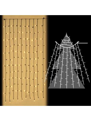 Tenda di luci per albero di natale 120 led flashled bianco classic mantello