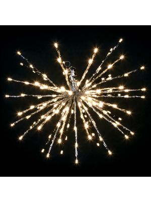 Decorazione ramo luminoso Twig Ball Ø 40 cm 120 led flashled bianco classic uso esterno