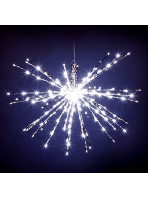 Decorazione ramo Twig Ball Ø 45 cm 160 led flashled diamond bianco ghiaccio led reflex