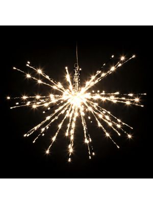 Decorazione luminosa Twig Ball Ø 60 cm 200 led flashled bianco classic vetrina