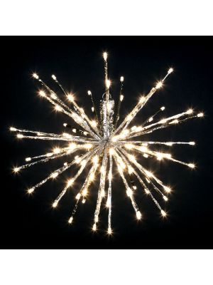 Decorazione ramo luminoso Twig Ball Ø 30 cm 80 led flashled bianco classic ramo led