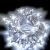 Catena 10 m - 200 maxiled Flashled diamond - SENZA alimentazione - prolungabile - cavo bianco - Bianco Ghiaccio