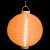 Lanterna party a batteria ø 40 cm in tessuto arancio - bianco classic