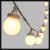 Catena luminosa 5 mt, 10 lampadine party light, prolungabile, bianco caldo classic