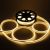 Tubo luminoso led bifacciale effetto neon 50 m - 6000 led - luce fissa - bianco caldo