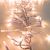 Catena festone 15 m cavo trasparente cluster 1500 miniled a luce fissa bianco tradizionale caldo
