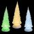 Mix 3 alberi di Natale a batteria in glitter ice acrilico h 32 cm