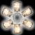 Catena a batteria 1,5 m - decorazione 6 vasetti di vetro 30 microled luce fissa o flashing - bianco ghiaccio