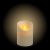 Candela Ø 7,5 x h 10 cm in cera ruvida Avorio, moving flame, led bianco caldo