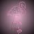 Decorazione luminosa Fenicottero h 115 cm, neon bifacciale, led pink