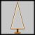 Albero di Natale triangolare Wood Natural, H 145 cm a luce fissa, bianco caldo 3000k