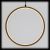 Cerchio luminoso Wood Natural, Ø 37 cm a luce fissa, bianco caldo 3000k