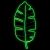 Foglia Tropicale luminosa 53 x H 114 cm, neon bifacciale, 528 led, verde