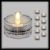 Set 10 candele subacquee a batteria luce fissa, 1 Led bianco classic caldo, uso esterno