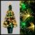 Albero di natale fibre ottiche H 70 cm, bianco classic e giochi di luce Flashled RGB