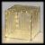 Cubo 3D argento 37 x 37 cm, 100 led superbright, luce fissa, bianco classic caldo
