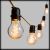 Catena luminosa 5 m, 10 lampadine E27 party light, filament led bianco caldo classic