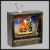 TV H22cm Vintage GLITTER LED BIANCO CALDO a batteria