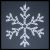 Cristallo di Neve in tubo luminoso Ø70 cm