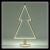 Albero di Natale h 90 cm, legno sbiancato ed illuminazione interna RGB & bianco caldo