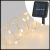 Catena solare 20 m, cavo metal silver, 200 microled bianco caldo