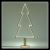 Albero di Natale h 145 cm, legno sbiancato ed illuminazione interna RGB & bianco caldo