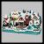 Villaggio di Natale con pattinatori ed Albero di Natale toranti H28 cm
