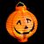 Lanterna di carta Zucca Halloween a batteria luce fissa bianco classic
