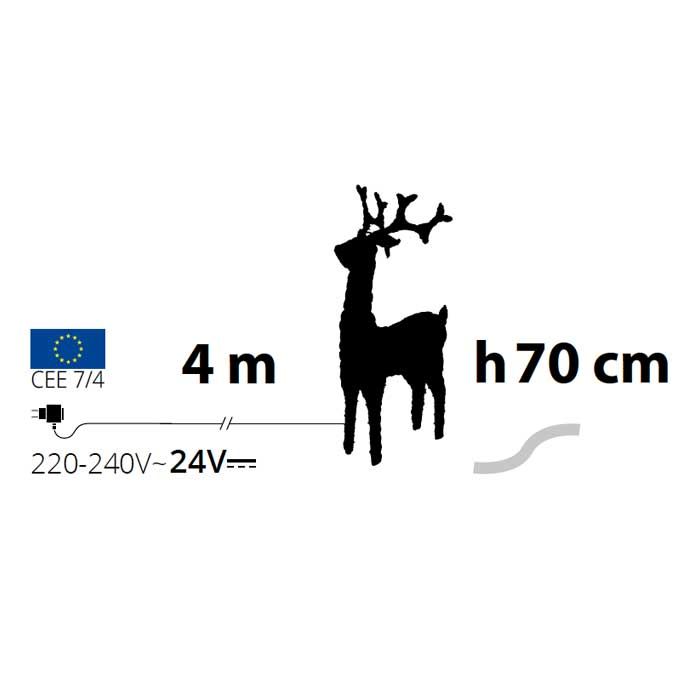 10 Sospensioni Di Carta Renne Di Natale Oro Su Vegaooparty