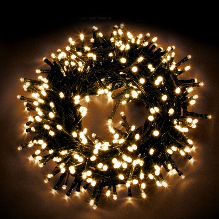 plainshe Catena luminosa a batteria, 4 pezzi, 100 LED, 10 m, 8 modalità, telecomando, timer, dimmerabile, catena luminosa a batteria(2 bianco caldo e 2 colori